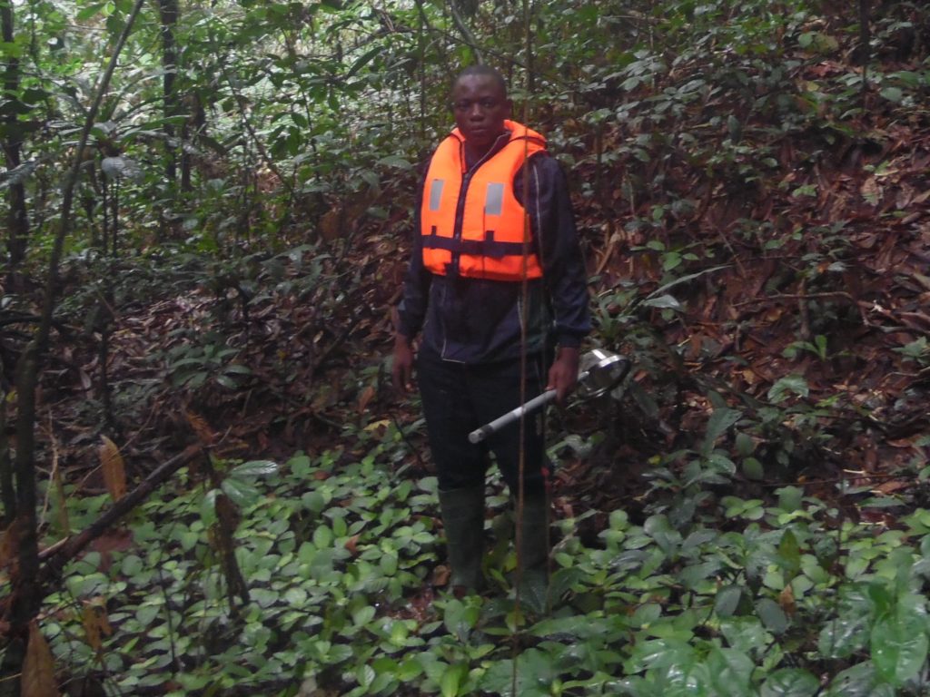 Pierre A. Mvogo Ndongo in the field. (Photo courtesy of Pierre A. Mvogo Ndongo)