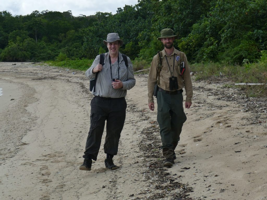 GWC’s Mike Appleton and James Slade in Ujung Kulon National Park. (Photo courtesy of Mike Appleton)