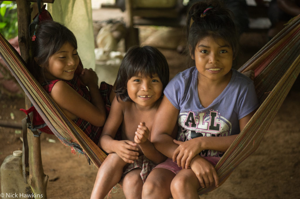 Rama children at their home along the Indian River. (Photo by Nick Hawkins)