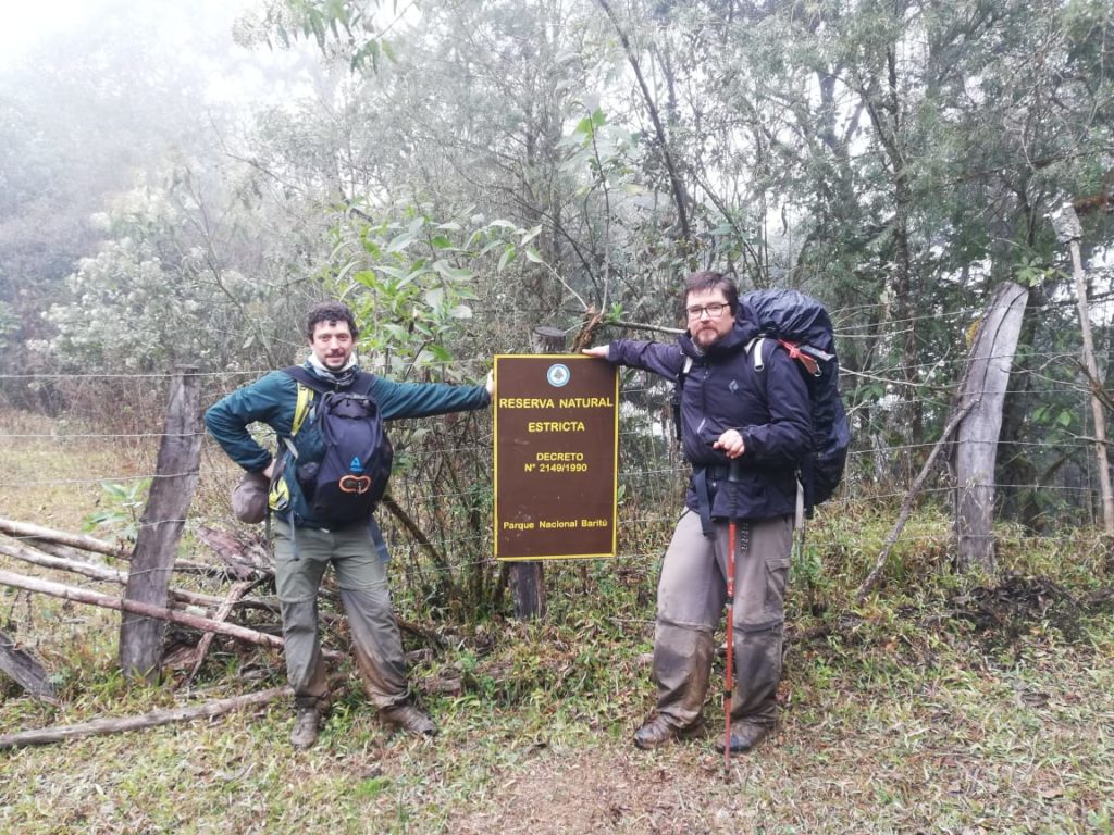 Biologists Martín Boullhesen and Mauricio Akmentins at Baritú National Park. (Photo by Martín Boullhesen)