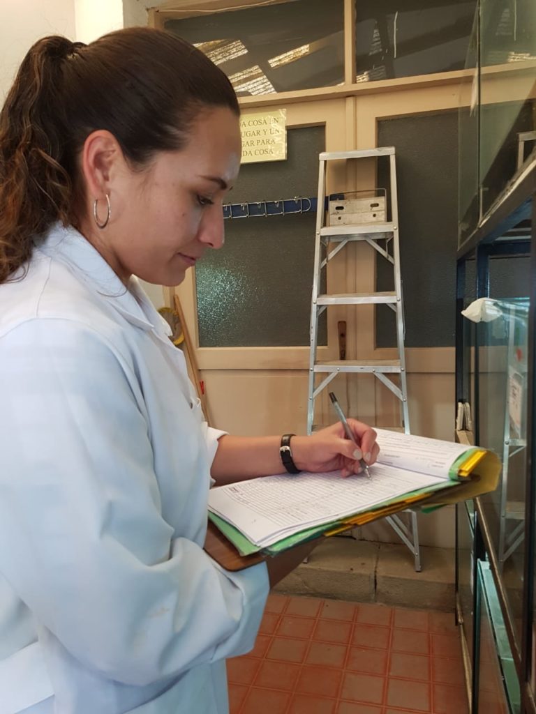 Teresa in the lab. (Photo courtesy of Teresa Camacho Badani)