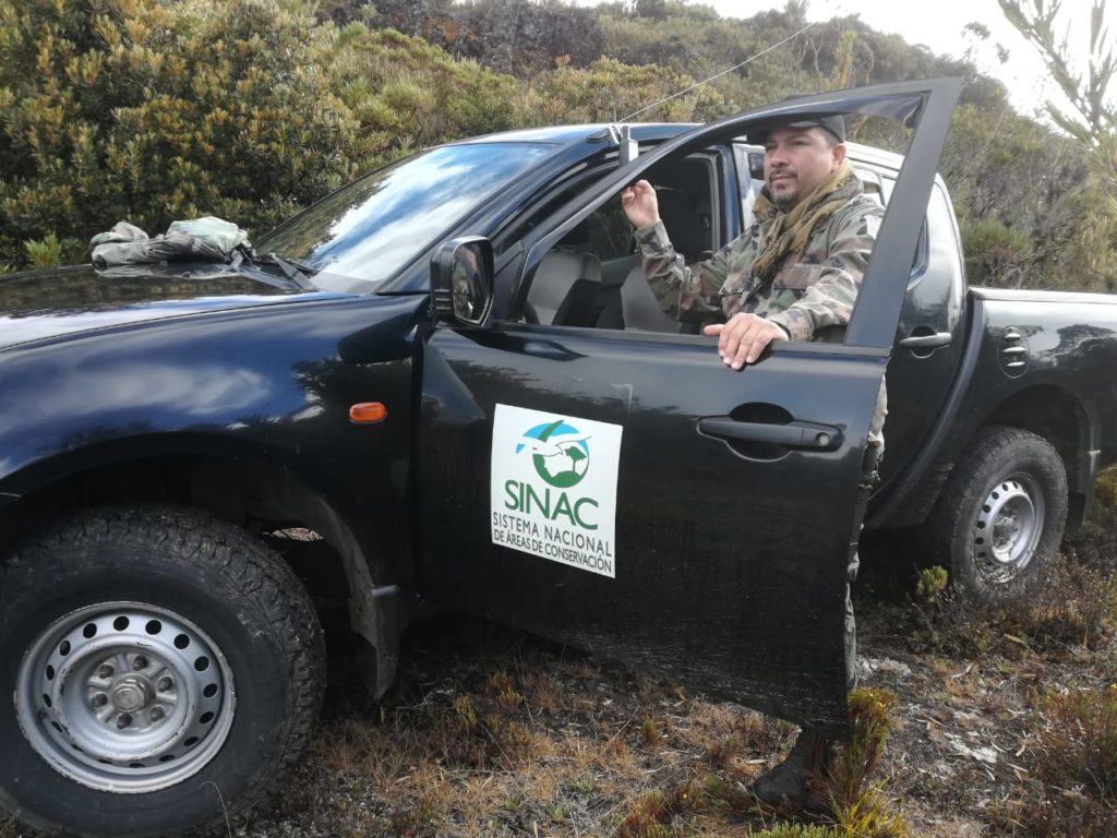 Mauricio Hernandez patrolling 3,400 meters above sea level in the Paramo of Tapanti – Macizo de la Muerte National Park. (Photo courtesy of Mauricio Hernandez)