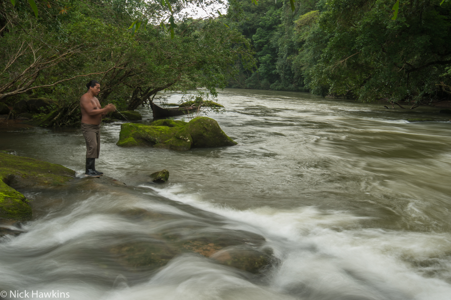 Rama man fishes