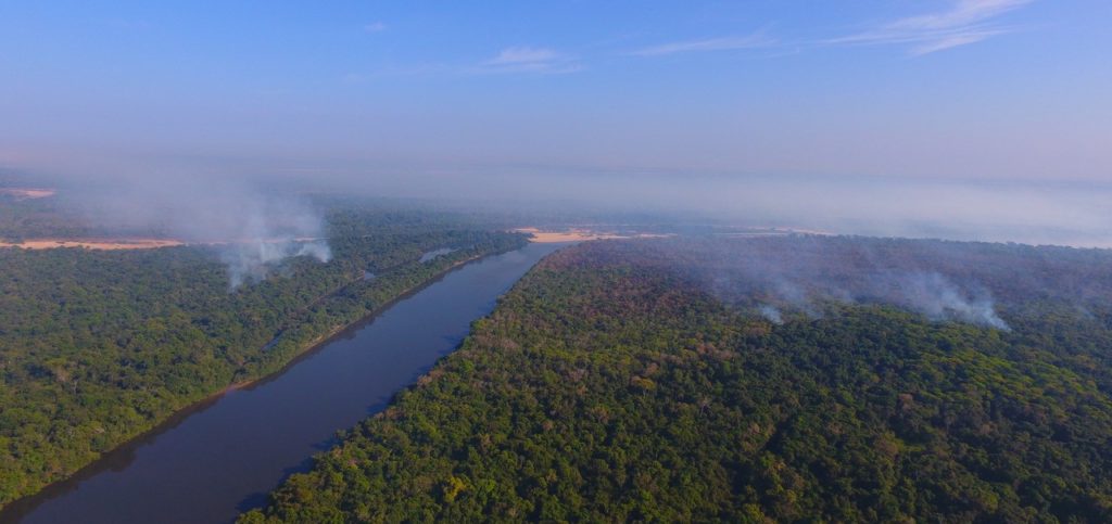 Cantão State Park on fire