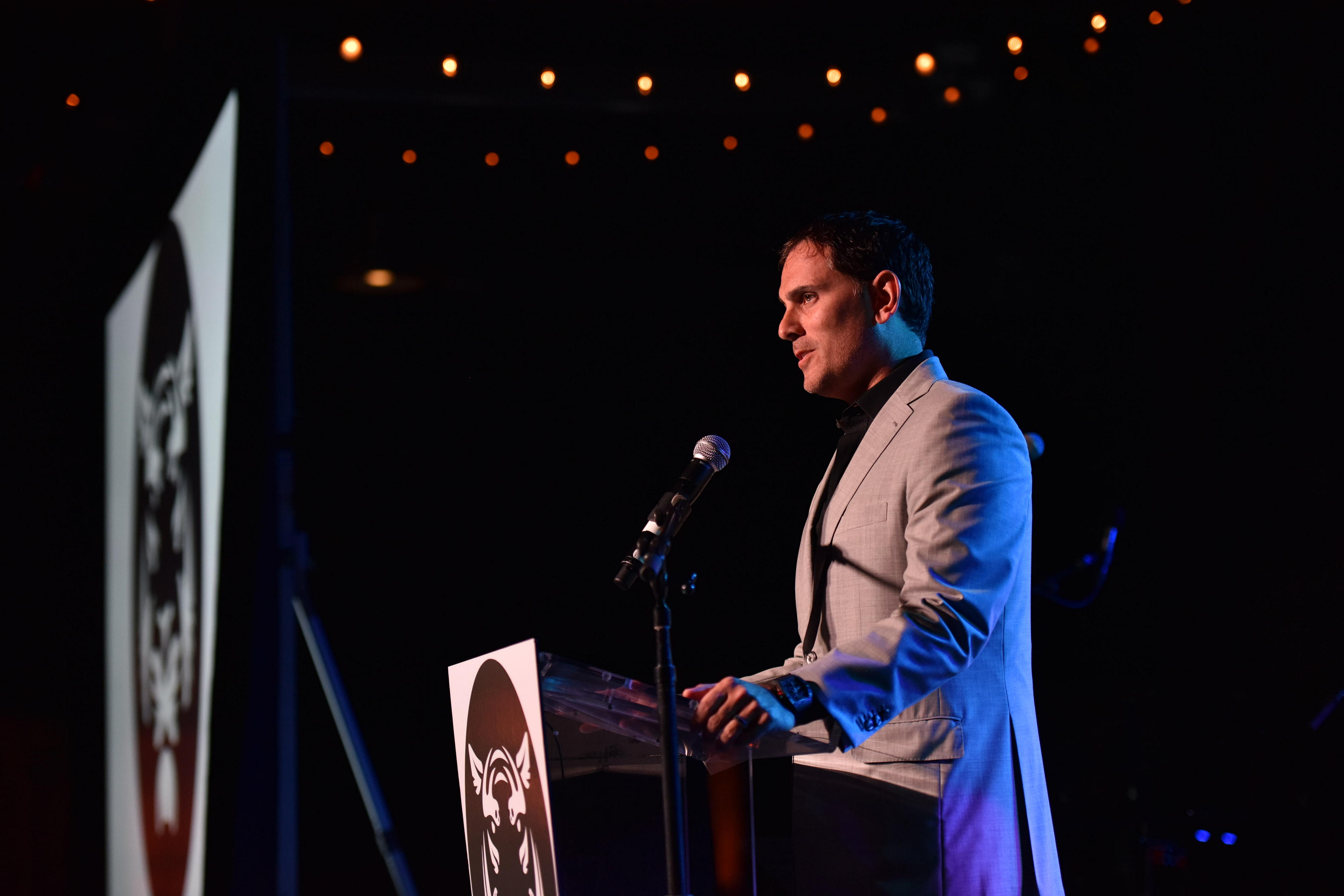 Brian Sheth addresses guests