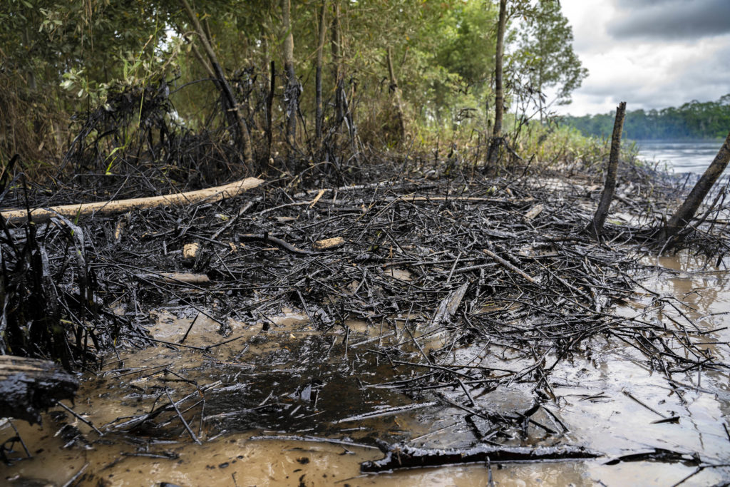 Crude oil spill
