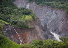 Erosion caused by an oil pipeline in Ecuador.